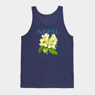 Nepal Botanical Illustration Tank Top